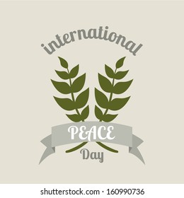peace design over beige background vector illustration