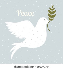 peace design over blue  background vector illustration