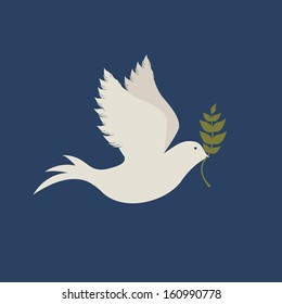 peace design over blue   background vector illustration