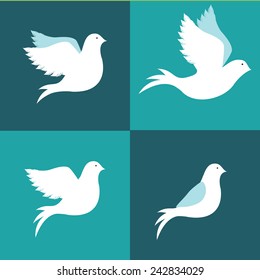 Peace design over blue background, vector illustration.