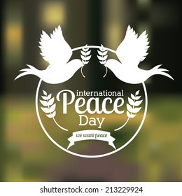 Peace design over blue background,vector illustration