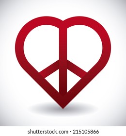 peace design over  gray background vector illustration