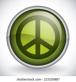 peace design over gray background vector illustration