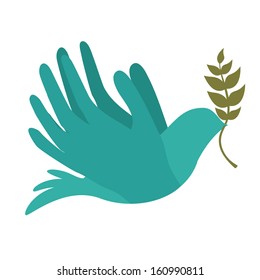 peace design over white  background vector illustration