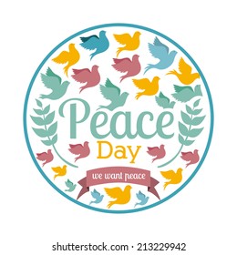 Peace design over white background,vector illustration