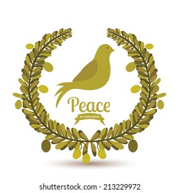 Peace design over white background,vector illustration