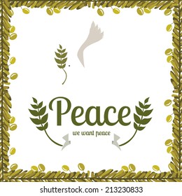 Peace design over white background,vector illustration