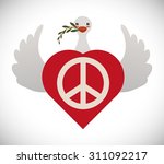 Peace digital design, vector illustration 10 eps graphic