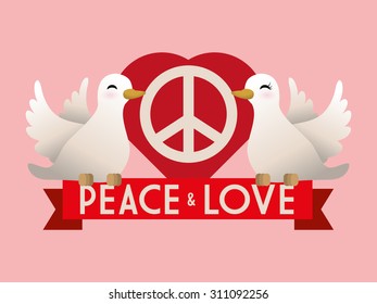Peace digital design, vector illustration 10 eps graphic