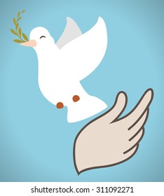 Peace digital design, vector illustration 10 eps graphic