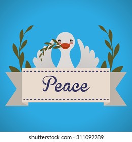 Peace digital design, vector illustration 10 eps graphic