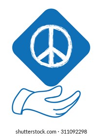 Peace digital design, vector illustration 10 eps graphic