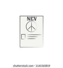 peace document sketch style icon. Element of peace hand drawn icon. Premium quality graphic design icon. Signs and symbols collection icon for websites and web design