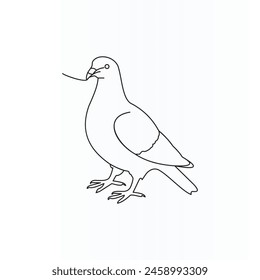 Peace dove bird boho hand drawn style white background vector illustration design