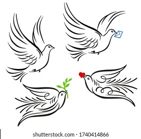 Peace Dove Carrier Pigeon Symbol