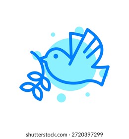 Peace Dove Icon In Shape Vector Illustration