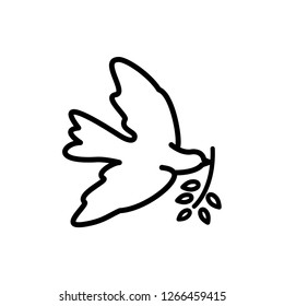 peace, dove icon vector template