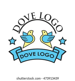 Peace dove logo design template. 