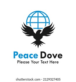 Peace dove logo template illustration