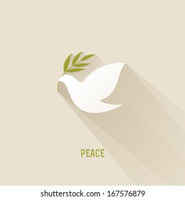 Peace dove with olive branch