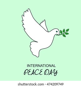 Peace dove with olive branch.   