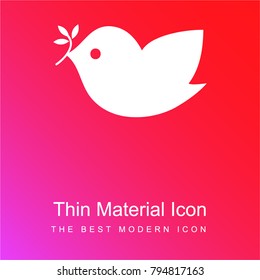 Friedenstaube rot und rosa Farbverlauf Material weiß Symbol minimales Design