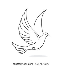 Peace and dove sign icon vector illustration