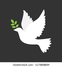 peace dove symbol vector 