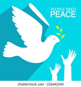 Peace dove. Vector illustration