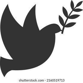 Peace Tauve, Vektorgrafik. Flache Illustration, ikonisches Design der Friedenstruppe, einzeln auf weißem Hintergrund.
