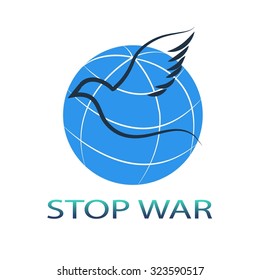 Peace and doves. The concept of peace happen in this world. Stop the war.