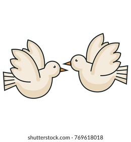 peace doves flying icon
