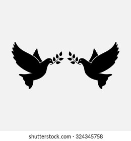 Peace Doves with Olive branch.