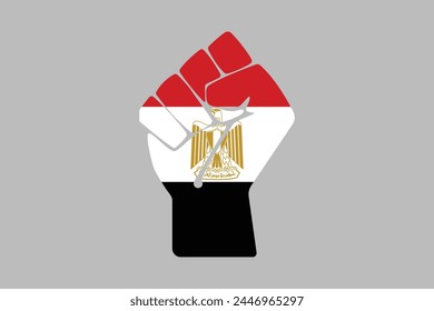 Ilustración vectorial de la bandera de Egipto, Ilustración de la República Árabe de Egipto, Símbolo de patriotismo y libertad, Símbolo egipcio, Símbolo de la República Árabe de Egipto
