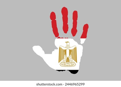 Ilustración vectorial de la bandera de Egipto, Ilustración de la República Árabe de Egipto, Símbolo de patriotismo y libertad, Símbolo egipcio, Símbolo de la República Árabe de Egipto
