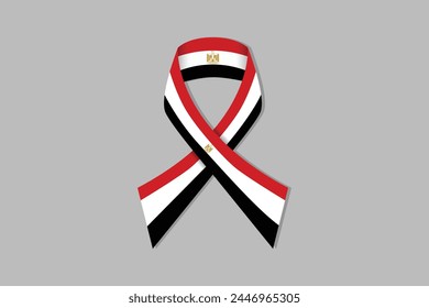 Ilustración vectorial de la bandera de Egipto, Ilustración de la República Árabe de Egipto, Símbolo de patriotismo y libertad, Símbolo egipcio, Símbolo de la República Árabe de Egipto
