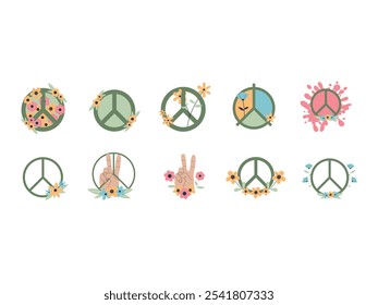 Peace Element With Floral Set 