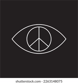 Peace Eye Logo Symbol – Vector