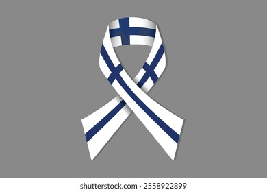 Peace for Finland with flag, Flag of Finland national country symbol illustration Vector, Rectangle Finland flag illustration, Flat vector illustration
