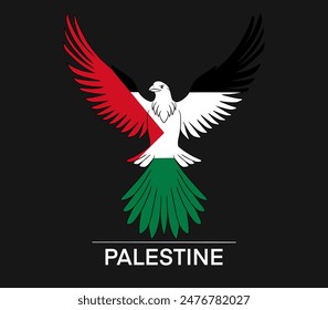 Peace flag of the country of Palestine