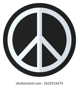Peace flat icon vector isolated on white background.