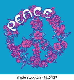 Peace Florals (Hand Drawn)