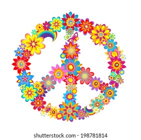 Peace flower symbol