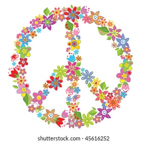 Peace flower symbol