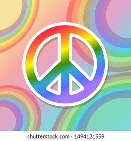 Peace flower symbol vector illustration