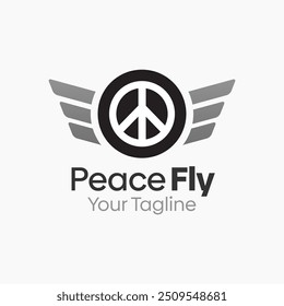 Peace Fly Logo Design Template. Good for Business, Agency, Community and Organization