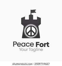 Plantilla de diseño de logotipos de Peace Fort. Bueno para empresas, agencias, comunidad y Organización