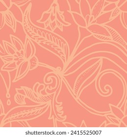 Peace fuzz, apricot colours natural colour ,seamless pattern ,prints background