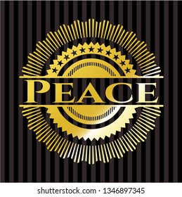 Peace golden badge