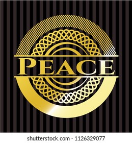 Peace golden emblem
